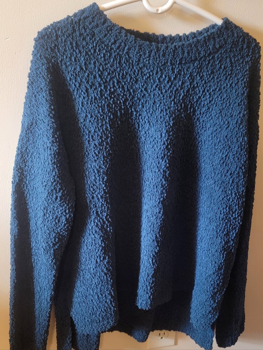 bobeau Deep Teal Blue Cozy Crew Neck Sweater